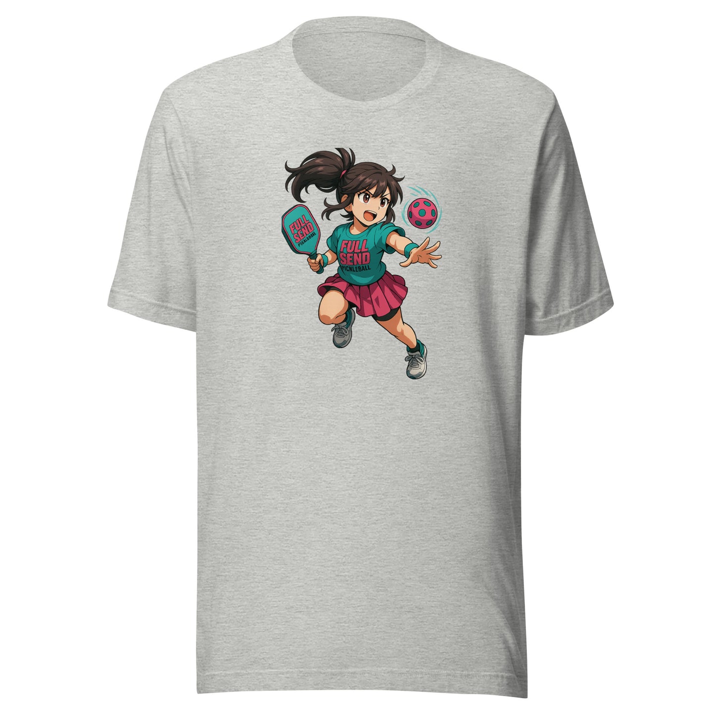 Full Send Pickleball Anime T-Shirt | Unisex Tee for Power Players