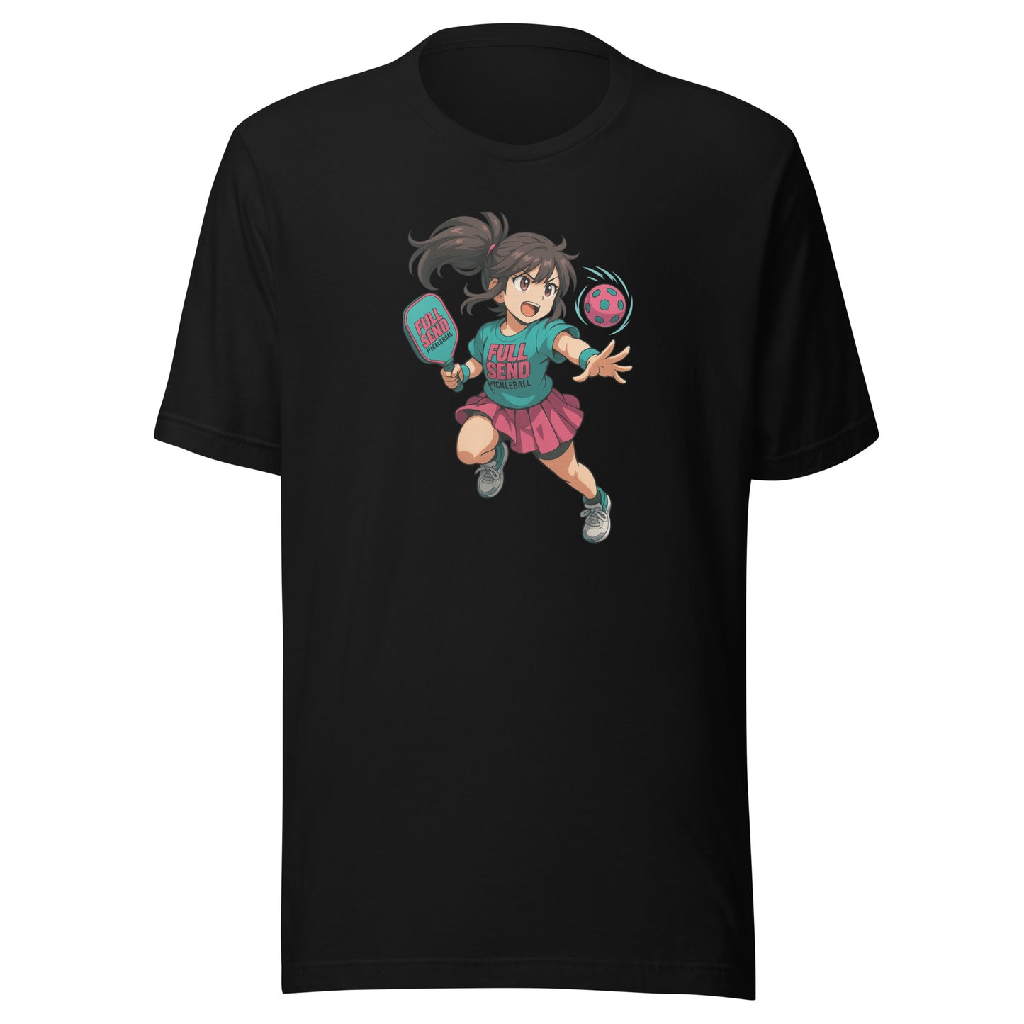 Full Send Pickleball Anime T-Shirt | Unisex Tee for Power Players