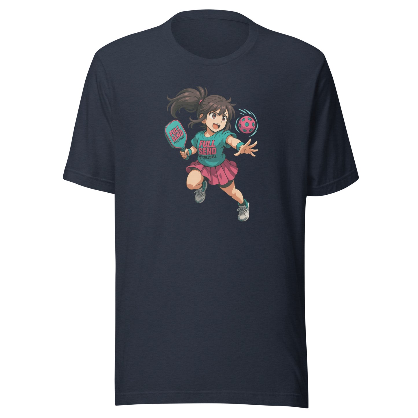 Full Send Pickleball Anime T-Shirt | Unisex Tee for Power Players