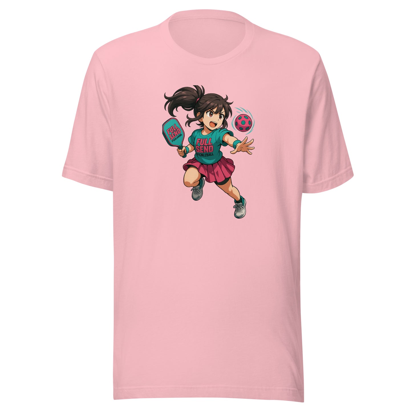 Full Send Pickleball Anime T-Shirt | Unisex Tee for Power Players